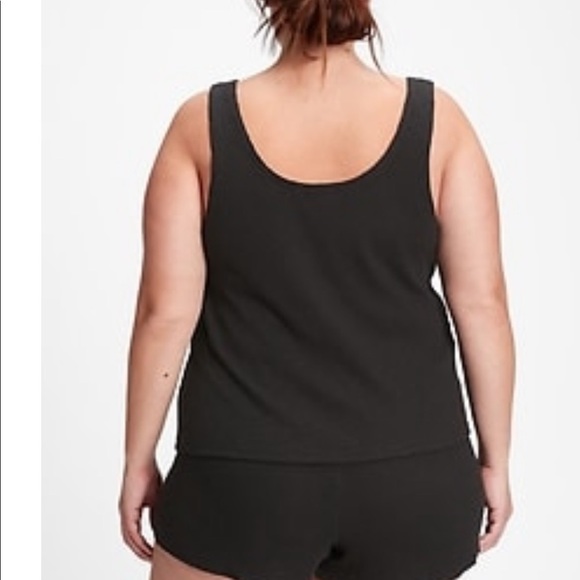 GAP Slub Ribbed Tank‎ Top pajama lounge black - Picture 2 of 4